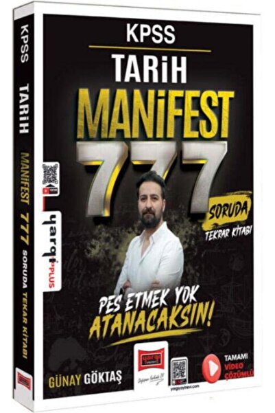Yargı Yayınları KPSS Tarih Manifest Serisi 777 Soruda Tamamı Video Çözümlü Te...