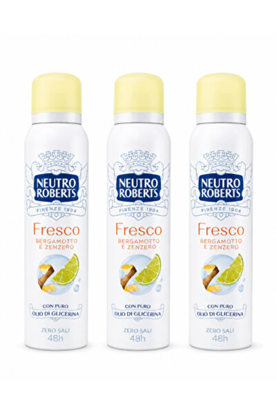 Neutro Roberts Set of 3 x Deodorant spray Fresco Bergamotto e Zenzero, with g...