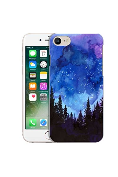 OEM Husa compatibila cu Apple iPhone 7 Silicon Gel Tpu Model Night Forest