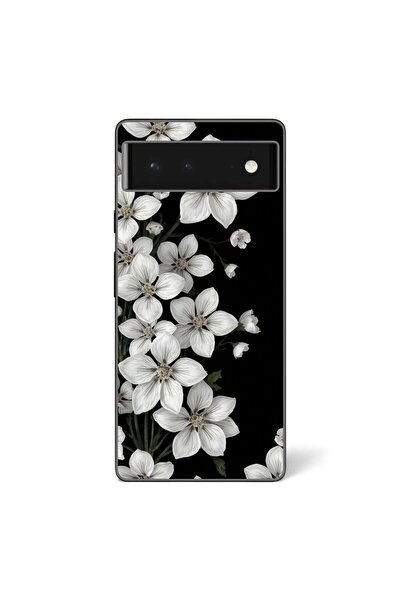 OEM Калъф, съвместим с Google Pixel 6, силиконов гел TPU, с шарка на чисто бе...