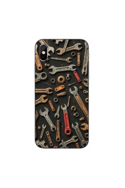 OEM Husa compatibila cu Apple iPhone XS Silicon Gel Tpu Model Mechanic Tools ...