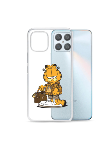 OEM Husa compatibila cu Honor X8 Silicon Transparenta Model Garfield Snob