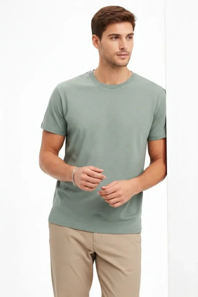 Generic Brand Guler rotund cu guler rotund, croială regulată, tricou casual b...
