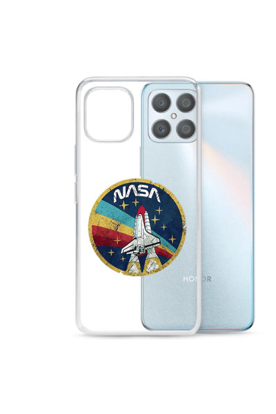 OEM Husa compatibila cu Honor X8 Silicon Transparenta Model Nasa Sticker