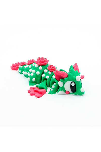OEM Mini Dragon Cactus, Figurina Articulata, 3D, Verde, 10cm