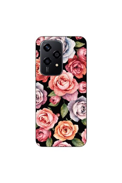 OEM Husa compatibila cu Honor 200 Lite Silicon Gel Tpu Model Colorfull Roses ...