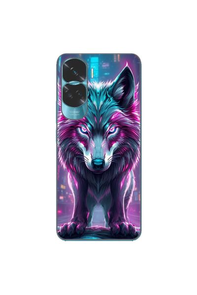 OEM Husa compatibila cu Honor 90 Lite 5G Silicon Gel Tpu Model Cyberpunk Wolf