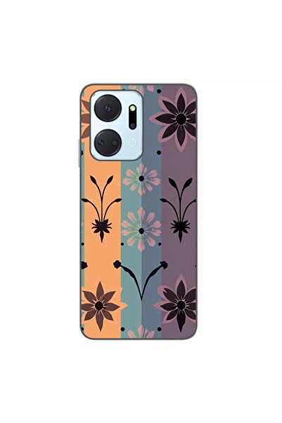 OEM Husa compatibila cu Honor X7a Silicon Gel Tpu Model Vintage Decal Flower