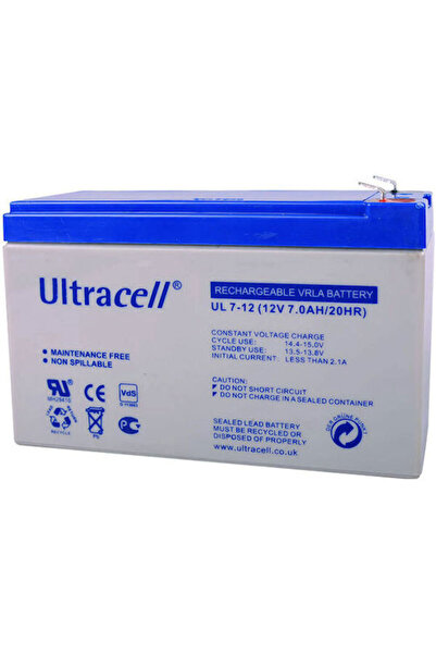 Ultracell Μπαταρία UPS UL 7-12 με χωρητικότητα 7Ah και τάση 12V, 1 τεμάχιο
