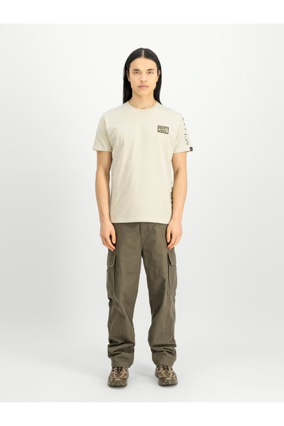 Alpha Industries Camo Sleeve White Men's T-shirt