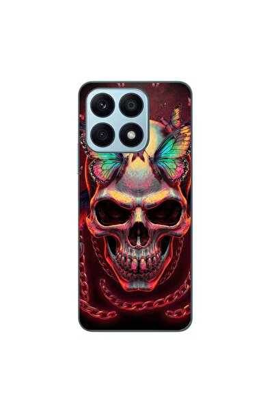 OEM Калъф, съвместим с Honor X8a, силиконов гел TPU модел, холографски череп ...