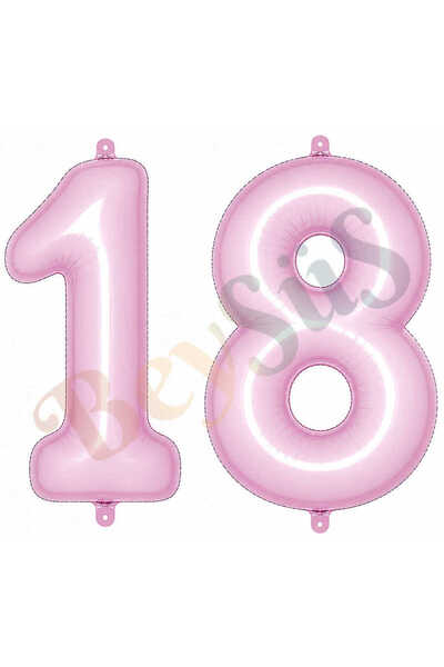 BeySüS 18 Foil Balloons in Pink Color (76 cm)