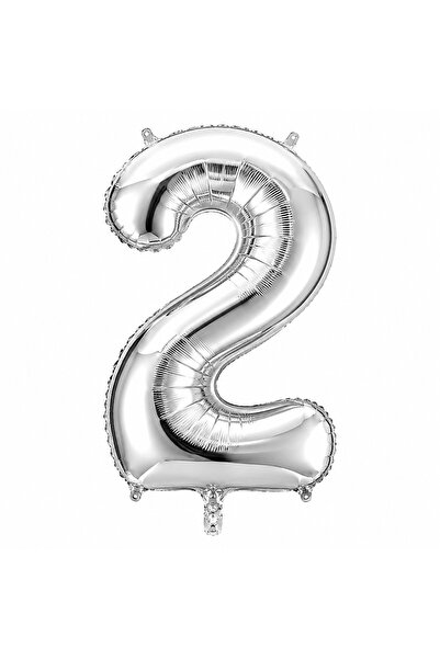 BeySüS 2 Foil Balloons Silver Color (100 cm)