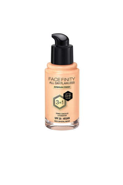 Max Factor FACEFINITY ΟΛΗ ΤΗΝ ΗΜΕΡΑ ΑΨΟΓΟ 3 ΥΓΡΟ ΜΑΚΙΓΙΑΖ ΚΡΥΣΤΑΛΛΙΝΟ ΜΠΕΖ W3...