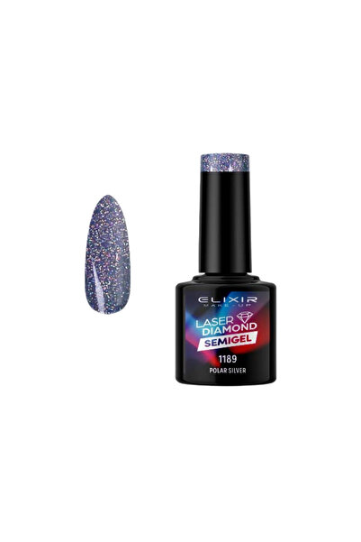 Elixir LASER DIAMOND SEMI GEL (ΗΜΙΜΟΝΙΜΟ ΒΕΡΝΙΚΙ) -1189 (POLAR Silver-colored...