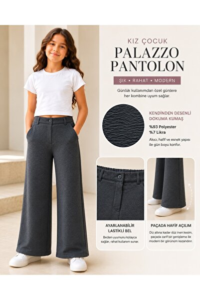 Nickel Rio Fabric Girls' Palazzo Trousers
