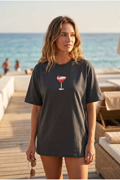 Summer Collection Oversize Tişört - Yaz Temalı Premium %100 Pamuk Unisex Rahat Stil