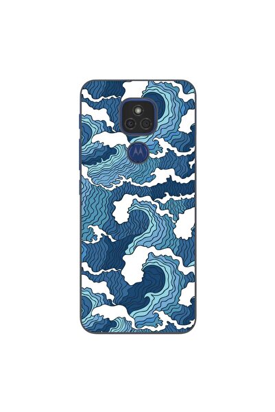 OEM Θήκη συμβατή με Motorola Moto E7 Plus Σιλικόνης Gel TPU Μοντέλο Crazy Waves