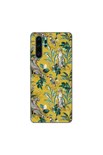 OEM Husa compatibila cu Huawei P30 Pro Silicon Gel Tpu Model Yellow Jungle Pa...