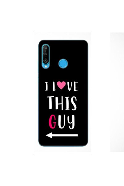 OEM Husa compatibila cu Huawei P30 Lite Silicon Gel Tpu Model Cupluri I love ...