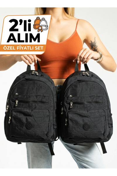 Çanta Trend Mega Klinkır Multi-Compartment Large Volume Water Resistant Fabri...