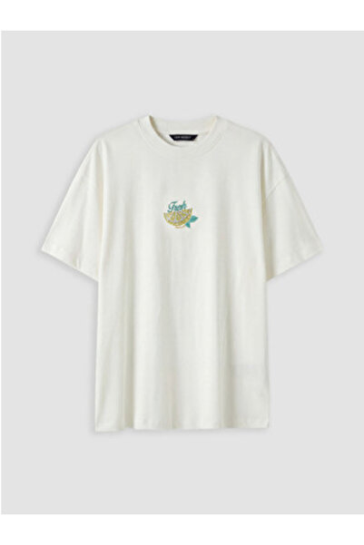 LC Waikiki New Season White Printed 100% Cotton Women's T-Shirt