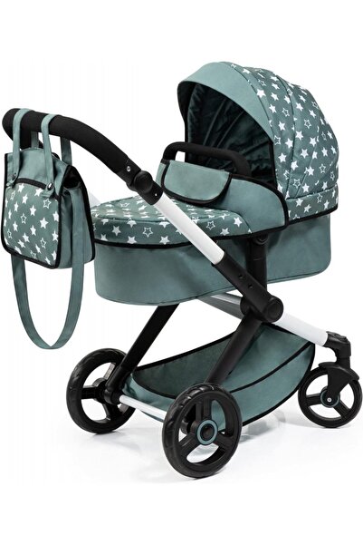 Bayer Carucior transformabil 2in1 pentru papusi Xeo Green Stars cu gentuta de...