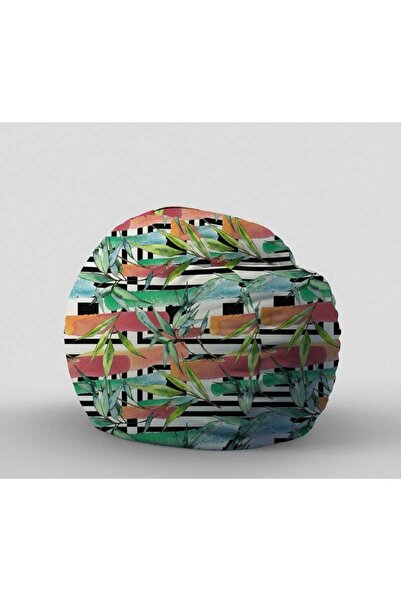 Pufrelax Fotoliu King Size, Material Textil - Frunze Pictate