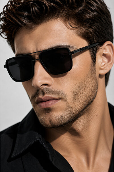 LUNOX Hardy Black Polarized Sunglasses