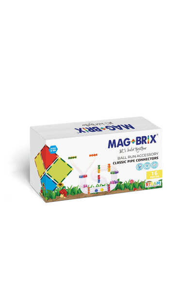 Magblox MAGBRIX ®   16 pastelových spojek pro trubky – Magnetické prodloužení...