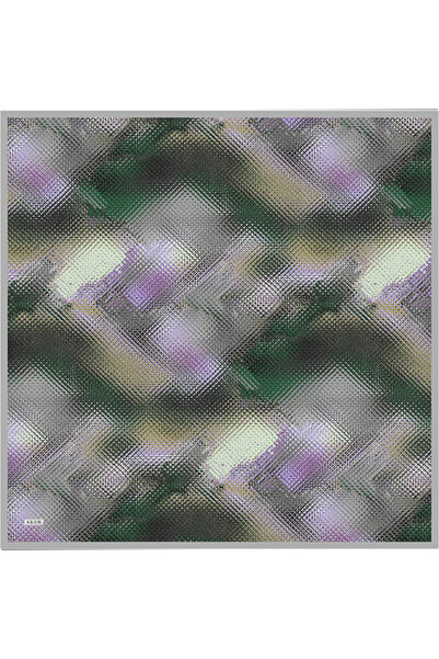 Aker Gray 90X90 Silk Twill Scarf
