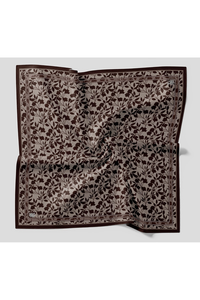 Levidor Crystal Scarf Ivy Pattern Powder Brown