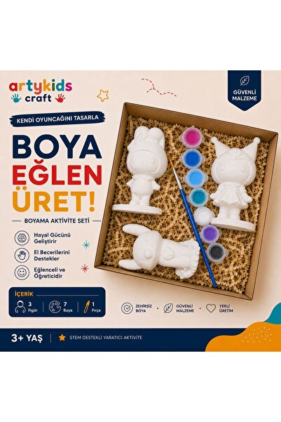 ArtyKids Craft Taş Tozu Boyama Kiti // Popüler Oyuncaklar Serisi Set 3 // Ail...