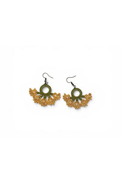 Pafuli Hand Knitted Ethnic Earrings with Flowers