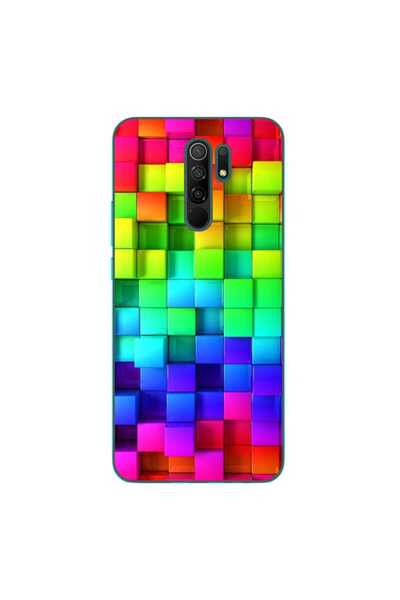OEM Husa compatibila cu Xiaomi Redmi 9 Silicon Gel Tpu Model Colorful Cubes