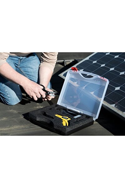 WEICON TOOLS Set scule pentru instalatii fotovoltaice, cleste dezizolare Solar Pro, cleste sertizare MC4, foarfeca cabluri si chei MC4