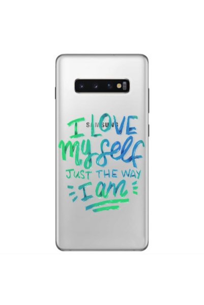 Other Samsung S10 I Love My self Transparent Silicone TPU Θήκη