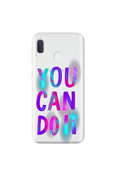 Other Samsung A20E You Can Doit Transparent Silicone TPU Θήκη