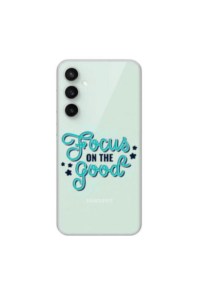 Other Samsung S24 Plus Focus On The Good Transparent Silicone TPU Θήκη