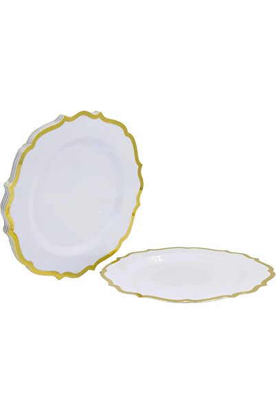 Sunny Your Bright choice Sunny Premium Disposable Plastic Plates Gold Flower ...