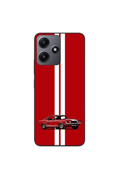 OEM Husa compatibila cu Xiaomi Redmi 12 5G Silicon Gel Tpu Model Red Mustang