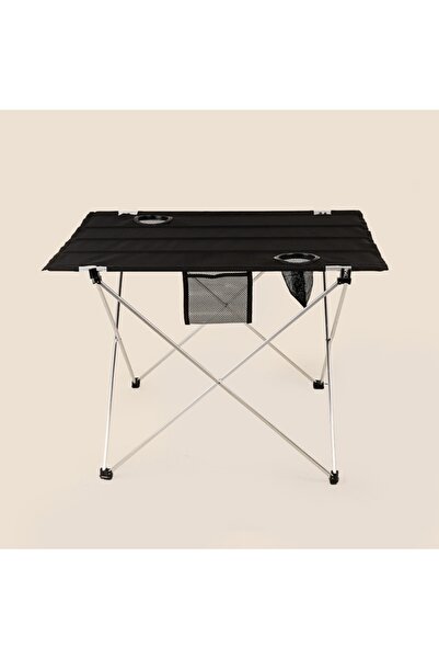 Retail Katlanabilir Kamp Masası - Siyah - 73x55x48 cm