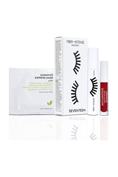 SEVENTEEN FIBER - EXTENSE MASCARA + MINI MATLISHIOUS 10 + RADIANCE EXPRESS SA...