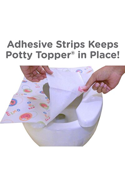 Sesame Street Potty Topper Disposable Stick-in-Place Toilet Seat Covers, 10-Count