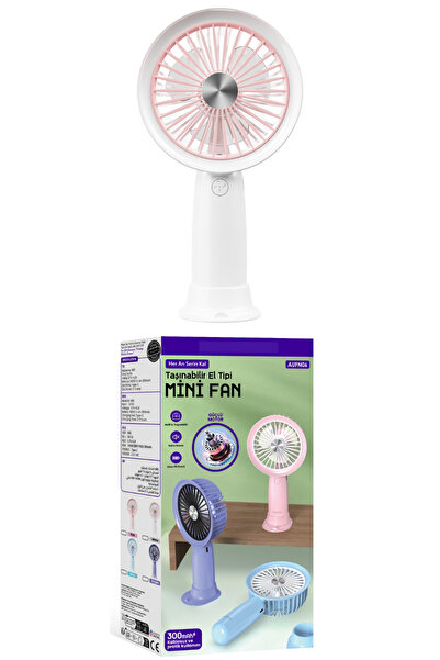 Sarftech Taşınabilir El Tipi Şarjlı Mini Fan Vantilatör - 300mAh Kablosuz Mas...