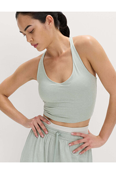 Marks & Spencer Supersoft Yuvarlak Yaka Crop Üst