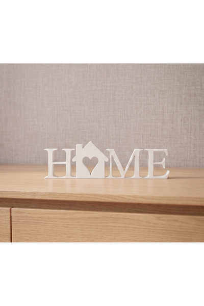 Baylin3D 'HOME' Yazısı Modern Ev Dekoru-Masaüstü Dekorasyon , 16 Cm