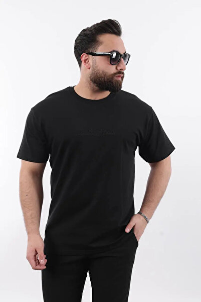 STOCX Ανδρικό Μαύρο T-shirt Oversize με στρογγυλή λαιμόκοψη, σχεδιασμένο για ...