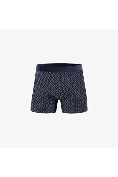 Nautica Erkek Lacivert Slim Fit Desenli Boxer
