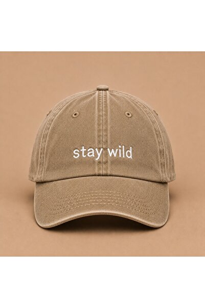 WeavedCo Stay Wild Written Vintage Washed Cap